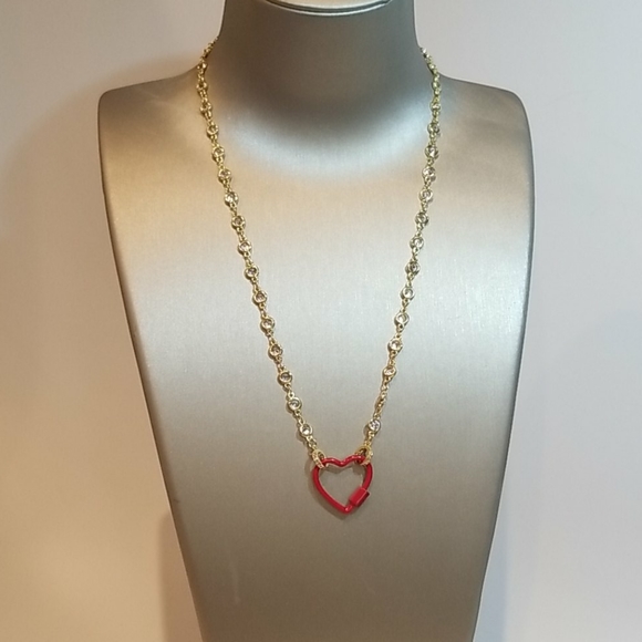 Enamel Carabiner Evil Eye 3mm CZ Necklace - Picture 7 of 7